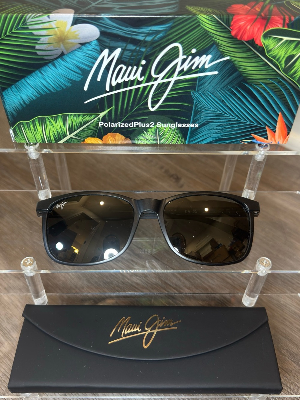Maui Jim Hulili Rectangular Polarized Sunglasses